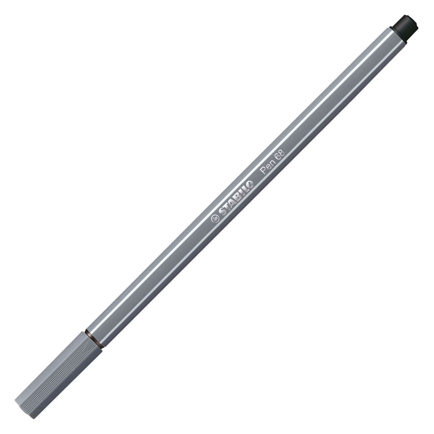 Stabilo pen 68 - viltstift - donkergrijs (68 96)