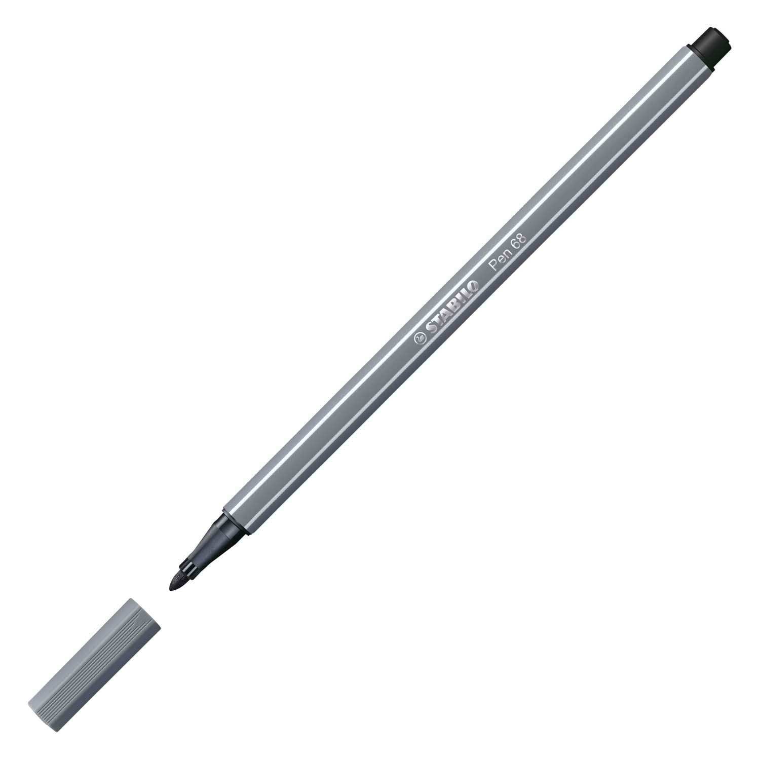 Stabilo pen 68 - viltstift - donkergrijs (68 96)