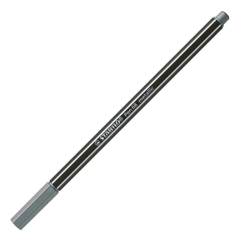 Stabilo pen 68 metallic- viltstift - zilver (68 805)