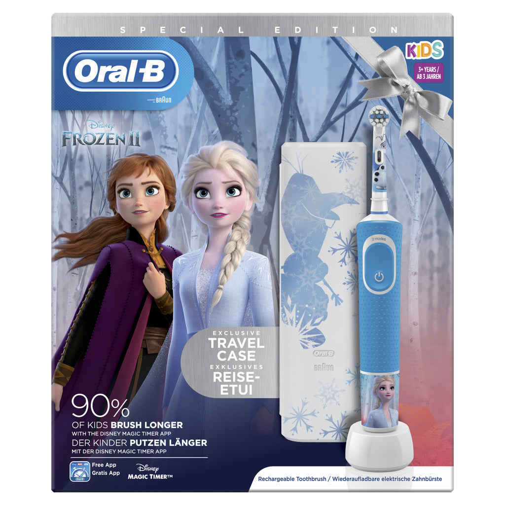 Oral-b kids disney frozen 2 elektrische tandenbostel blauw wit