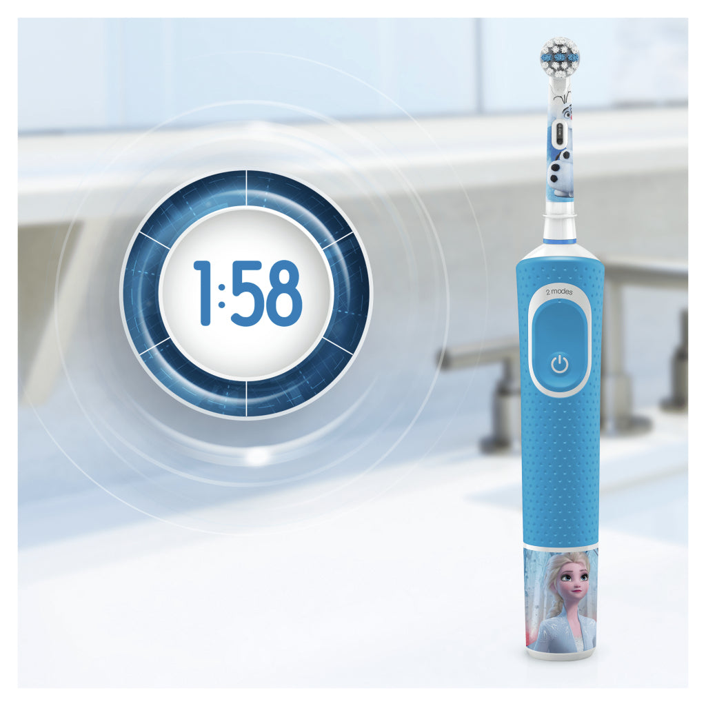 Oral-b kids disney frozen 2 elektrische tandenbostel blauw wit