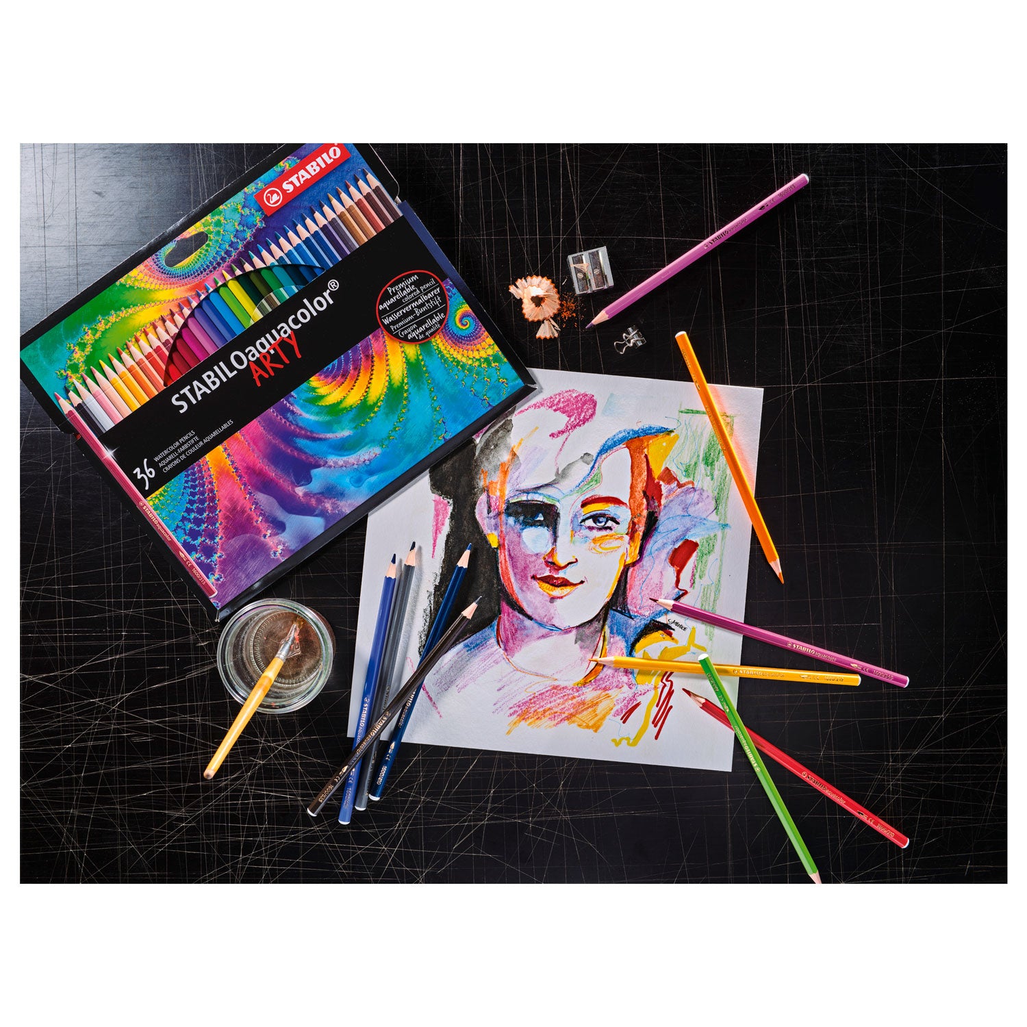 STABILO Aquacolor Metalen Doos, 36st.