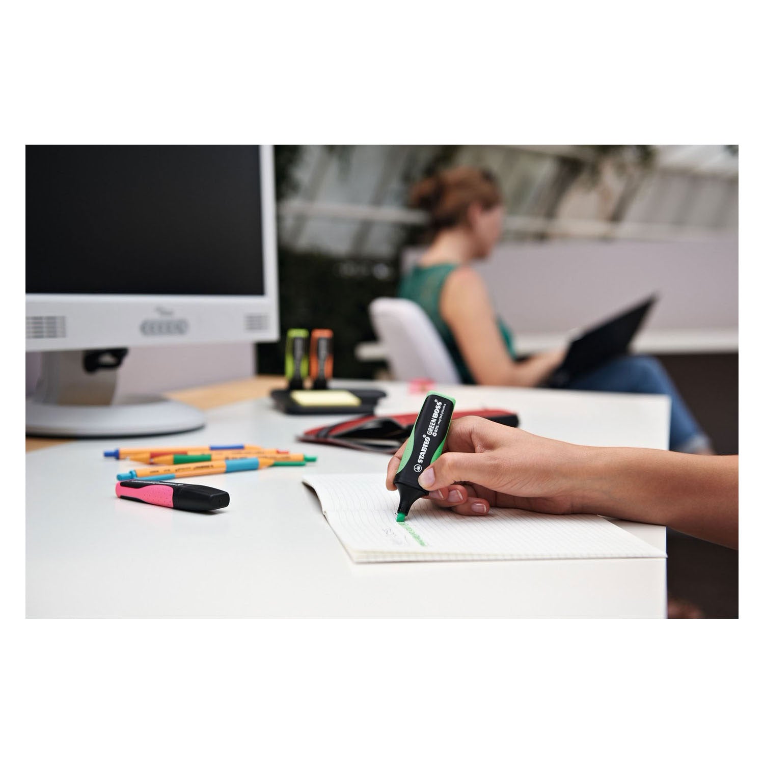 Stabilo green boss - markeerstift - set met 4 stuks