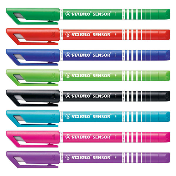 Stabilo sensor fineliners 0,3mm etui 8 kleuren
