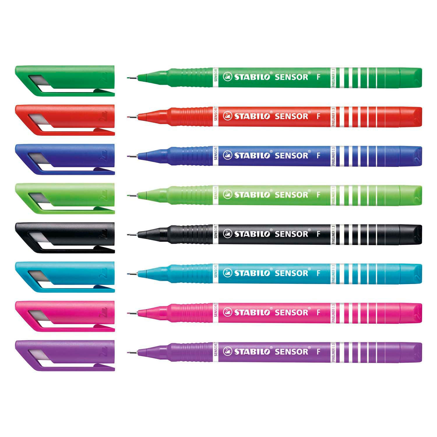 STABILO SENSOR - Fineliner 0,3 mm - Set Met 8 Stuks