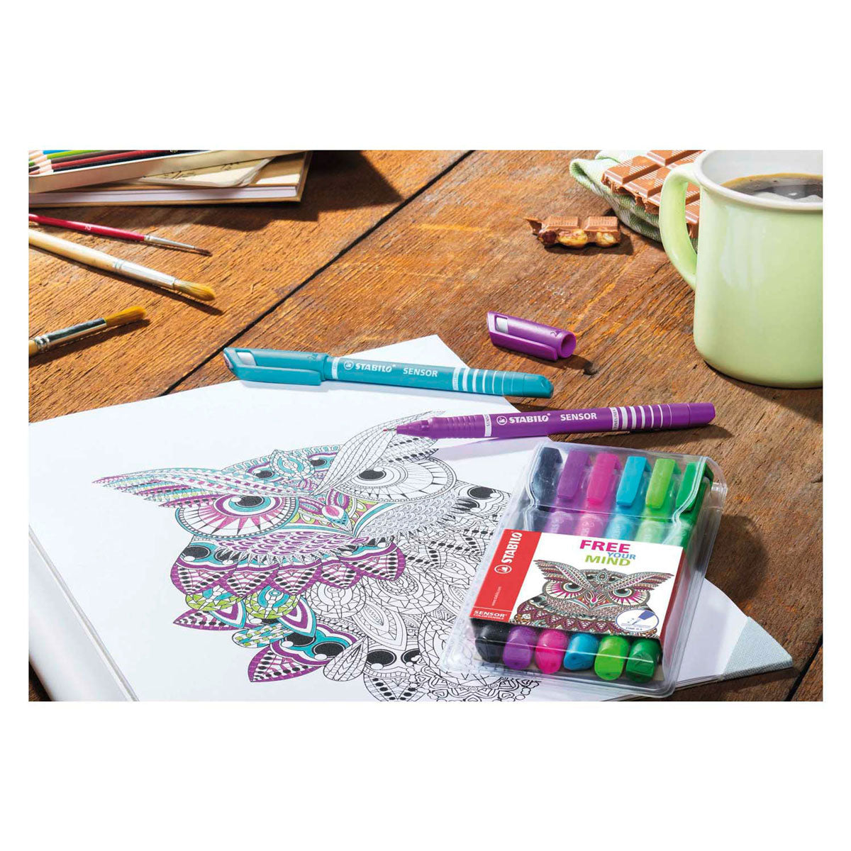 STABILO SENSOR - Fineliner 0,3 mm - Set Met 8 Stuks