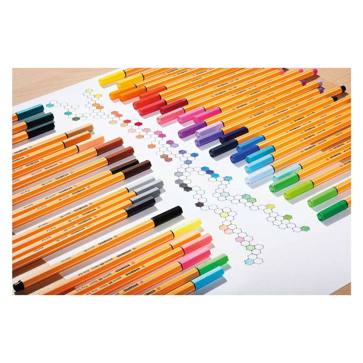 Stabilo point 88 - fineliner - metalen set met 50 stuks
