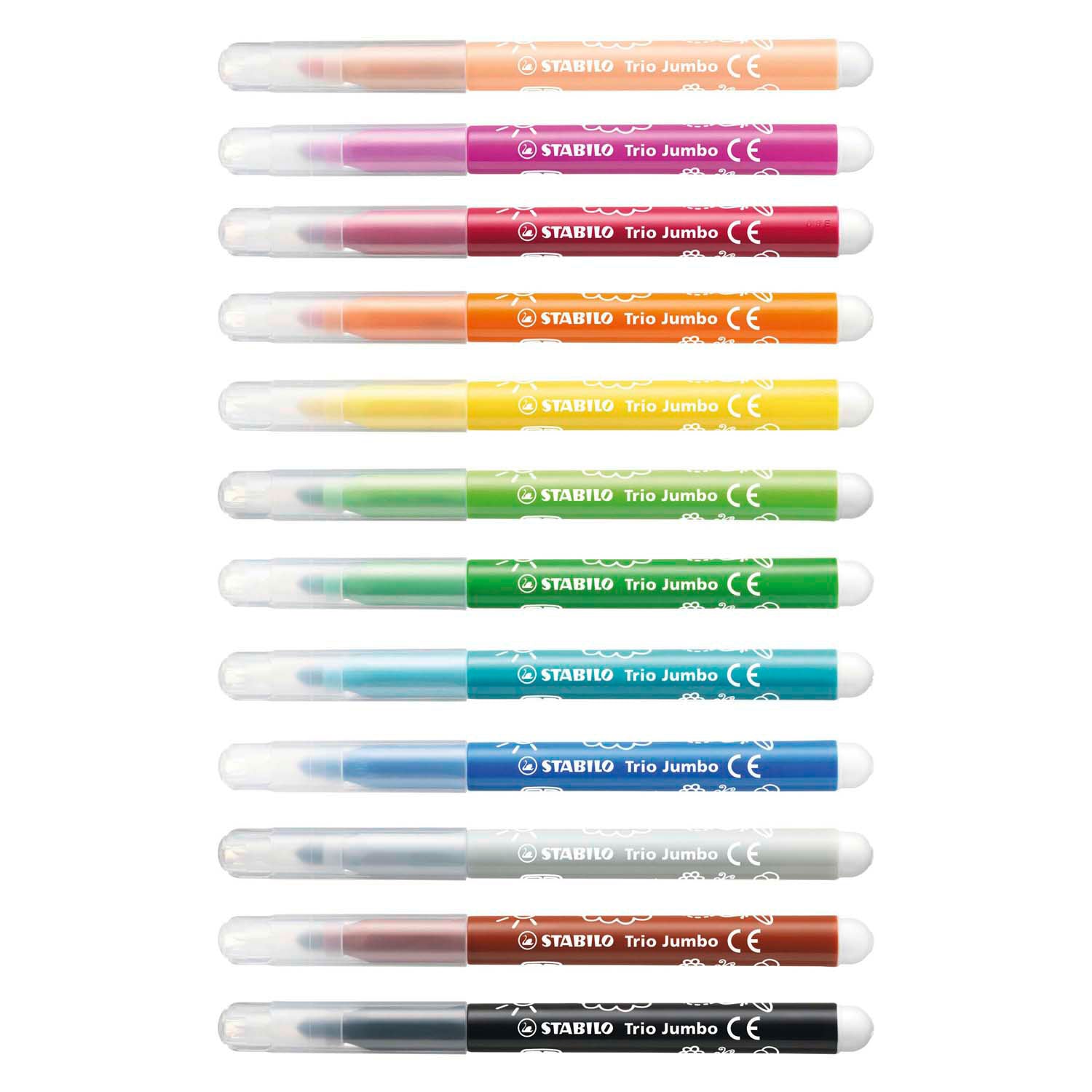 Stabilo Trio Jumbo - felt tip pen - set of 12