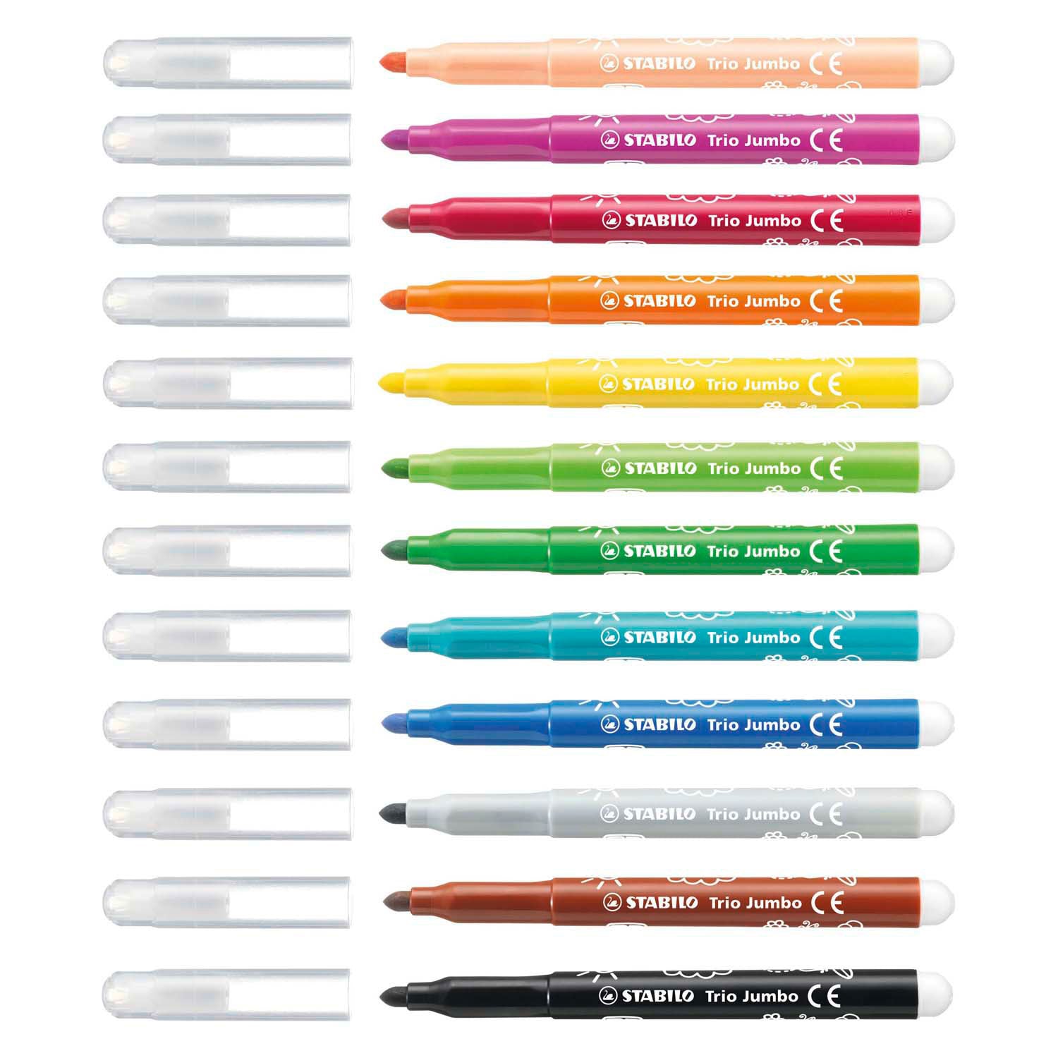 Stabilo Trio Jumbo - felt tip pen - set of 12