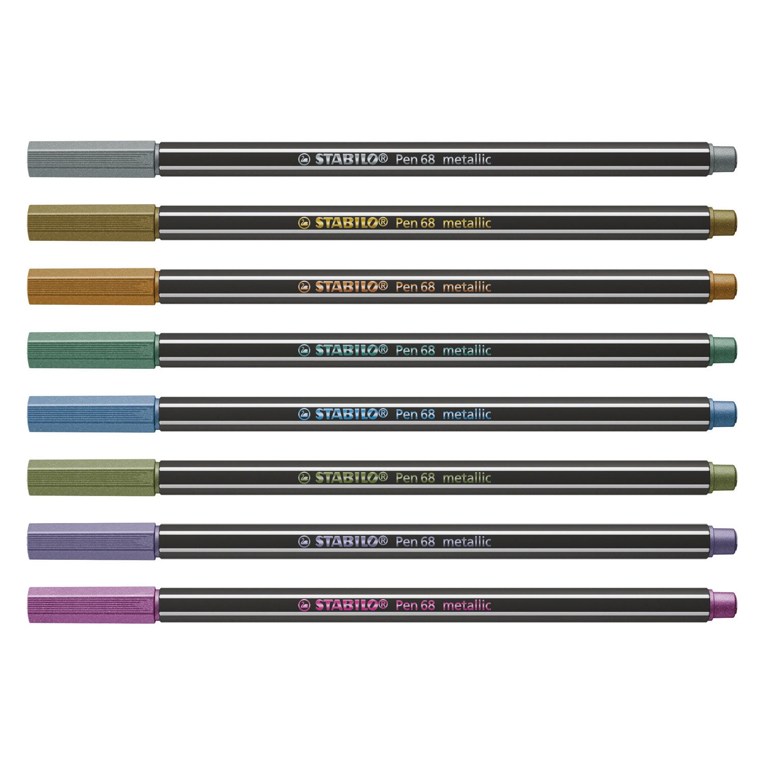 Stabilo pen 68 metallic etui 8 kleuren