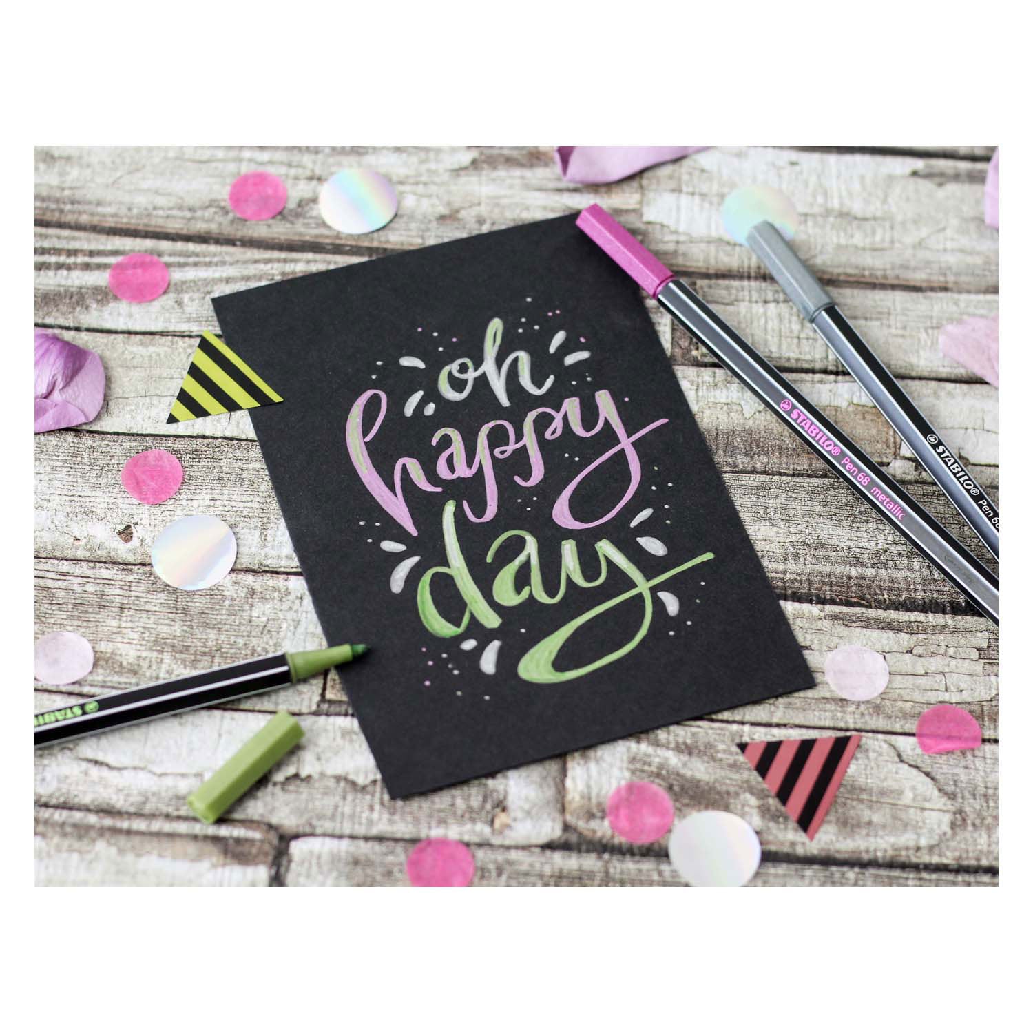 STABILO Pen 68 Metallic Viltstiften, 8st.