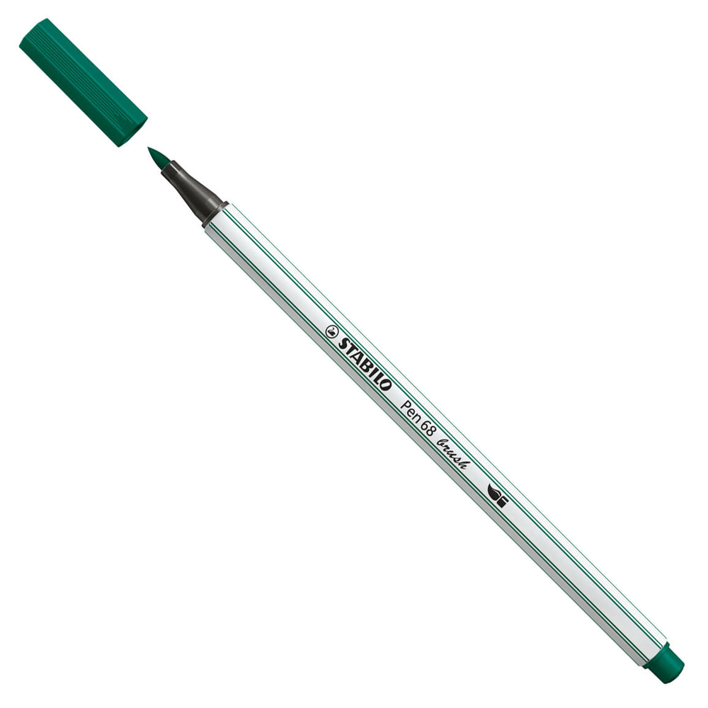 Stabilo pen 68 brush - viltstift - turquoise groen (53)