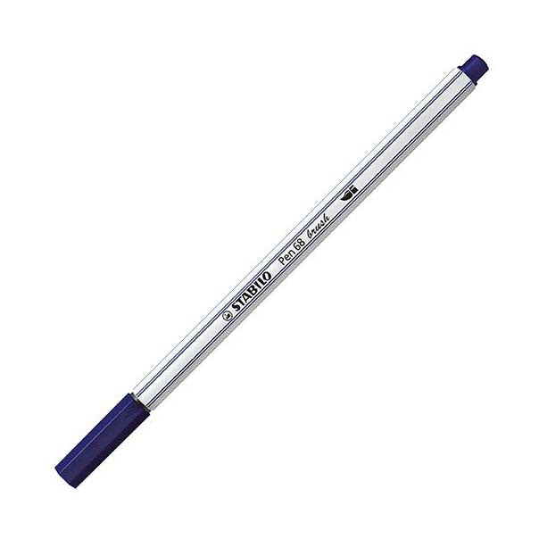 Stabilo pen 68 brush - viltstift - pruissisch blauw (22)