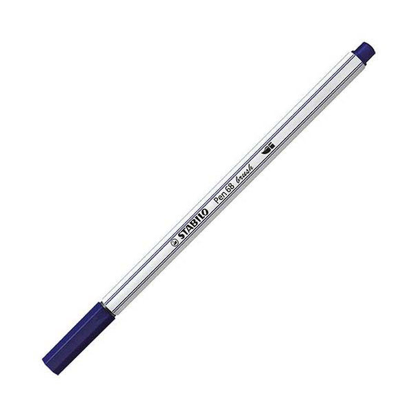 Stabilo pen 68 brush - viltstift - pruissisch blauw (22)