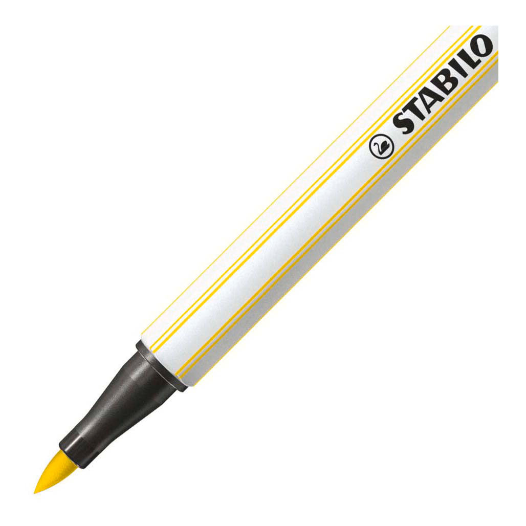 Stabilo Pen 68 Borstel 24 Citroen Geel