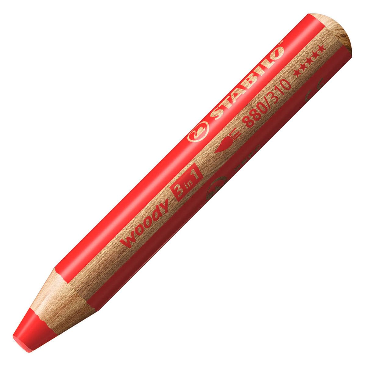 Stabilo woody 3 in 1 - multi-talented colouring pencil - arty - set of 18 + sharpener