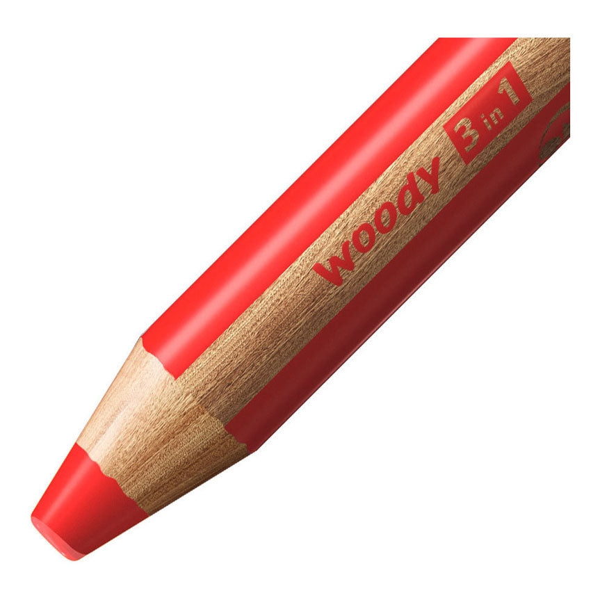 Stabilo woody 3 in 1 - multi-talented colouring pencil - arty - set of 18 + sharpener