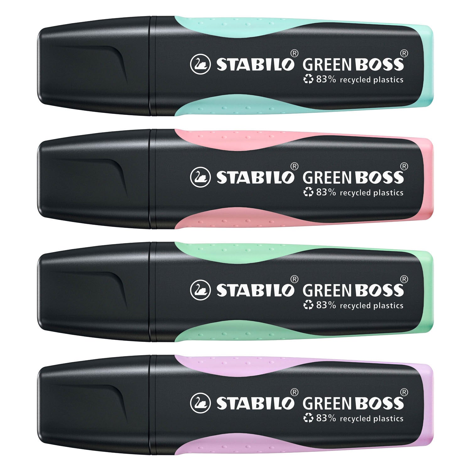 Stabilo green boss pastel - markeerstift - set van 4 stuks