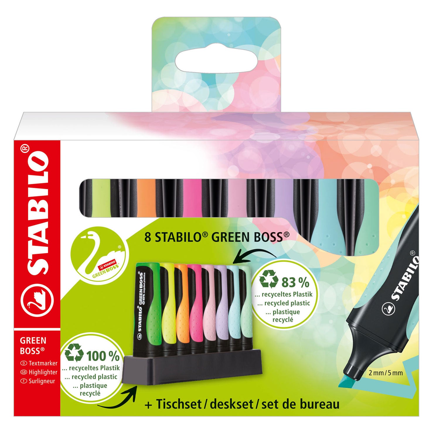 STABILO Green Boss Bureauset, 8st.