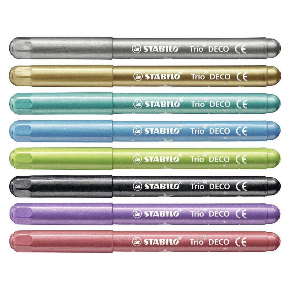 Stabilo trio deco etui 8 stuks | 2 stuks