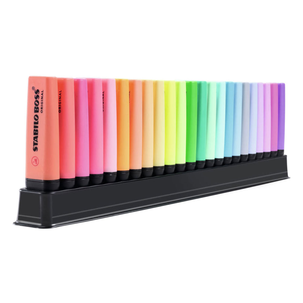 Stabilo boss original markeerstift deskset - arty 23 stuks - 9 standaard + 14 pastel kleuren