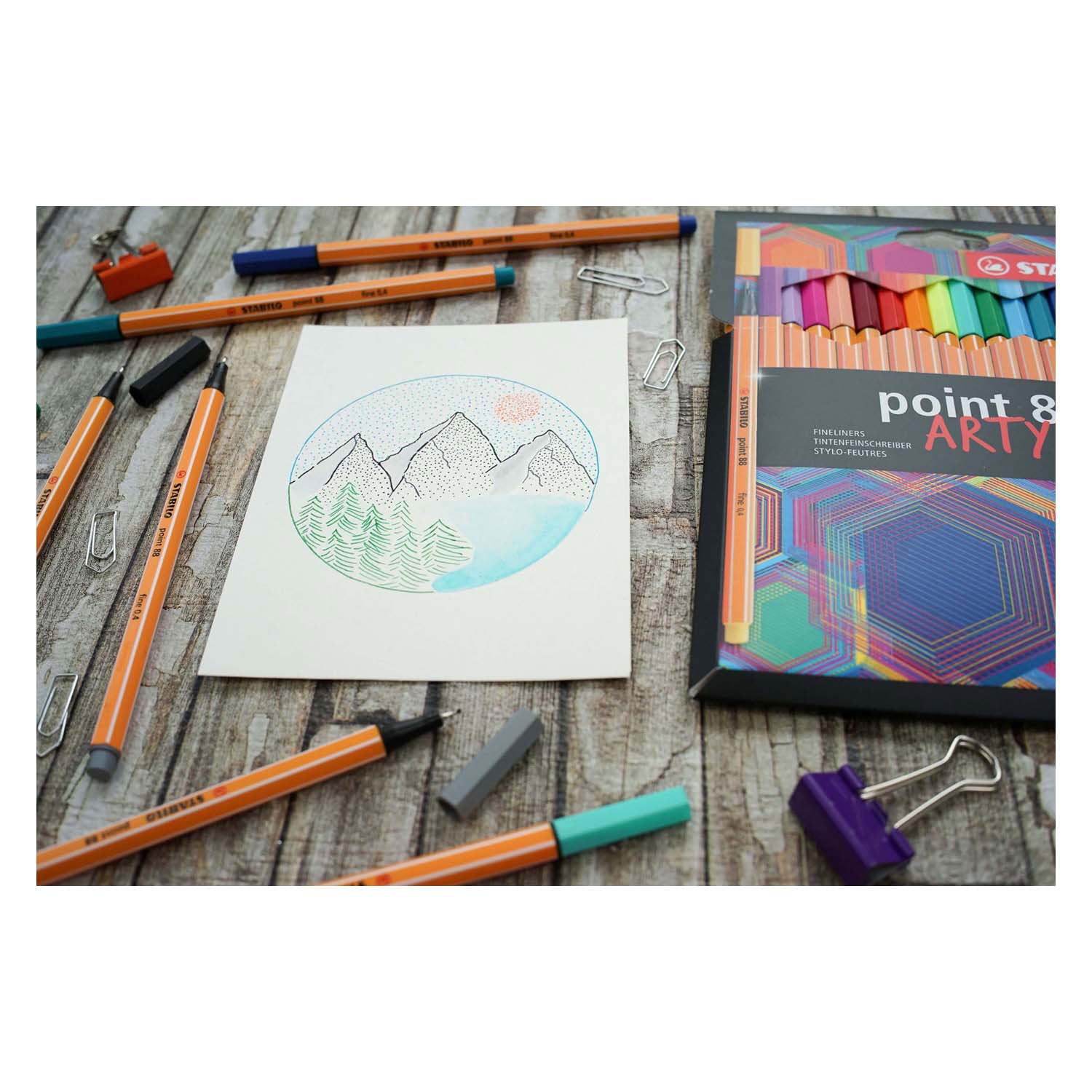 STABILO Point 88 ARTY Fineliners, 18 stuks.