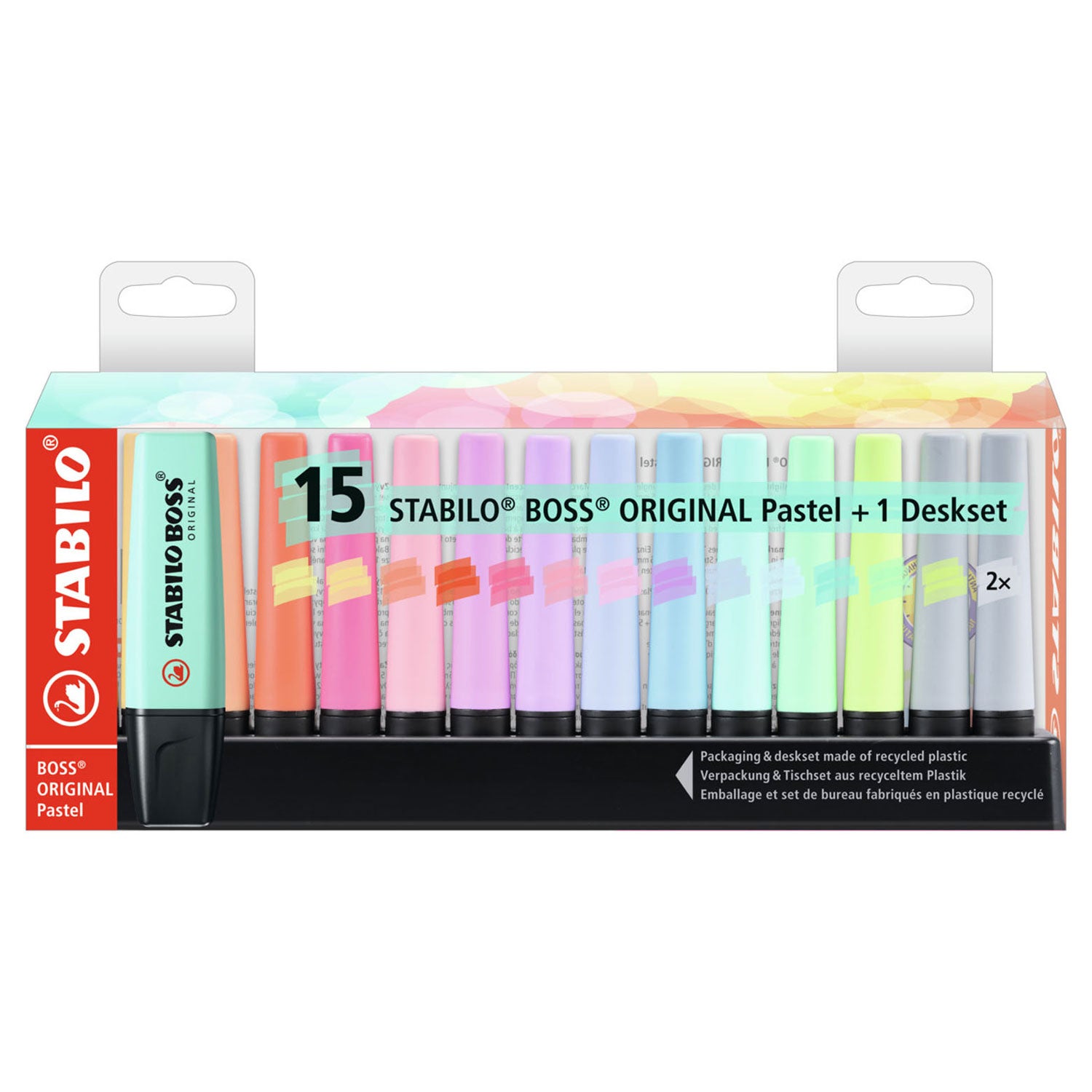 STABILO BOSS ORIGINAL Bureauset Pastel, 15st.