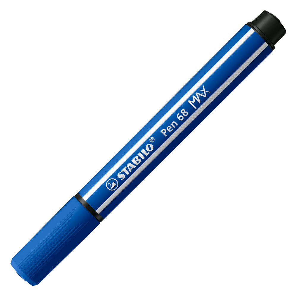 STABILO Pen 68 MAX Viltstift Met Dikke Beitelpunt Donkerblauw