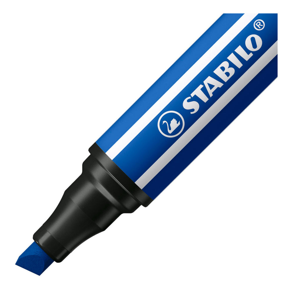 STABILO Pen 68 MAX Viltstift Met Dikke Beitelpunt Donkerblauw
