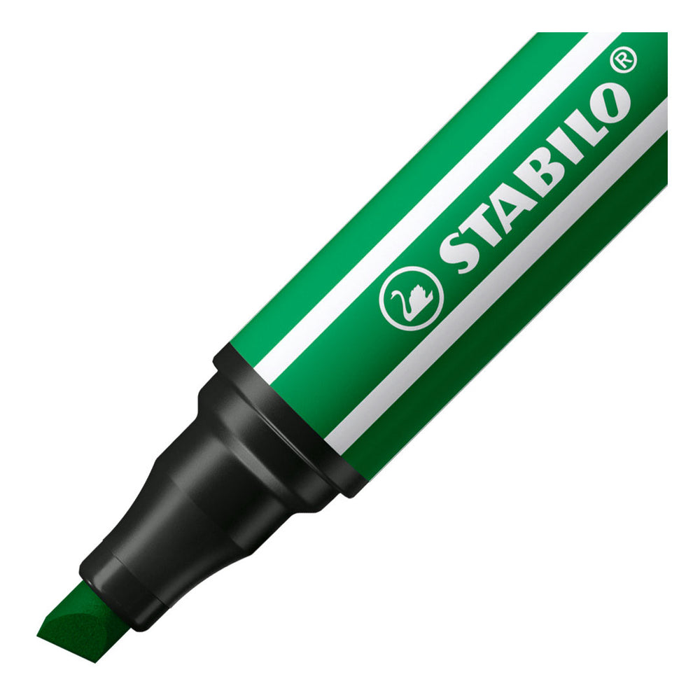 Stabilo pen 68 max - viltstift met dikke beitelpunt - smaragdgroen