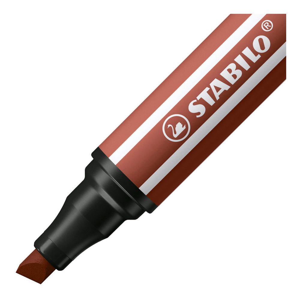 Stabilo pen 68 max - viltstift met dikke beitelpunt - sienna