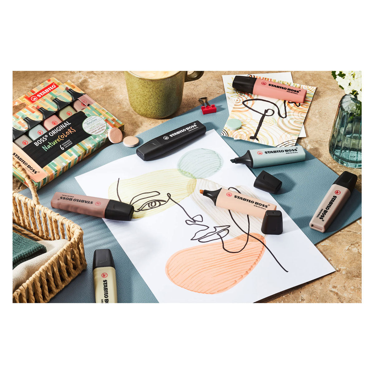 STABILO BOSS NatureColors Natuurtinten Markeerstiften, 4st.