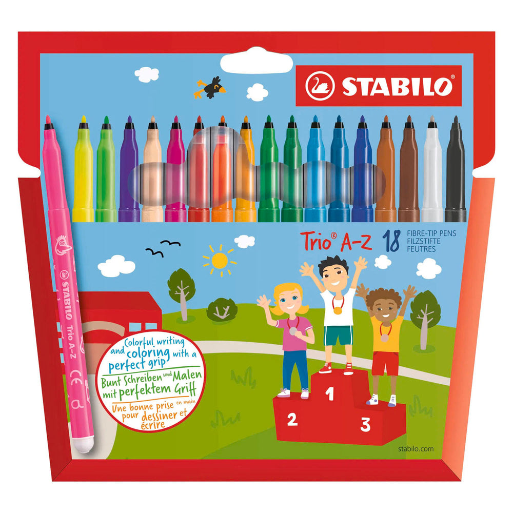 Stabilo trio a-z viltstiften - 18dlg.