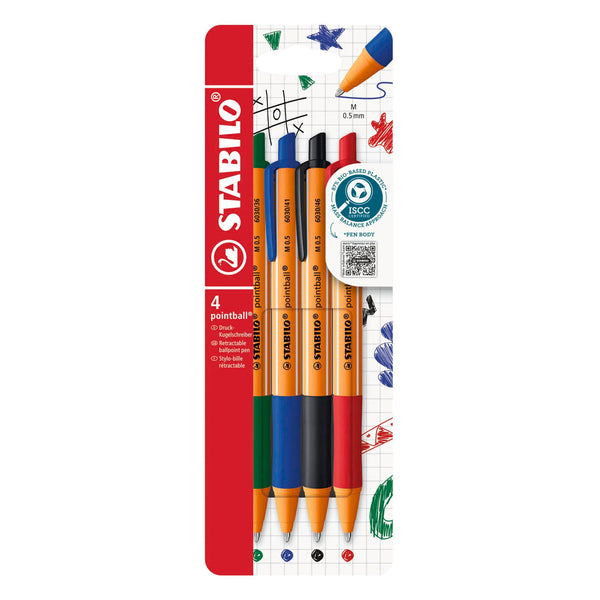 Stabilo pointball balpennen - 4dlg.