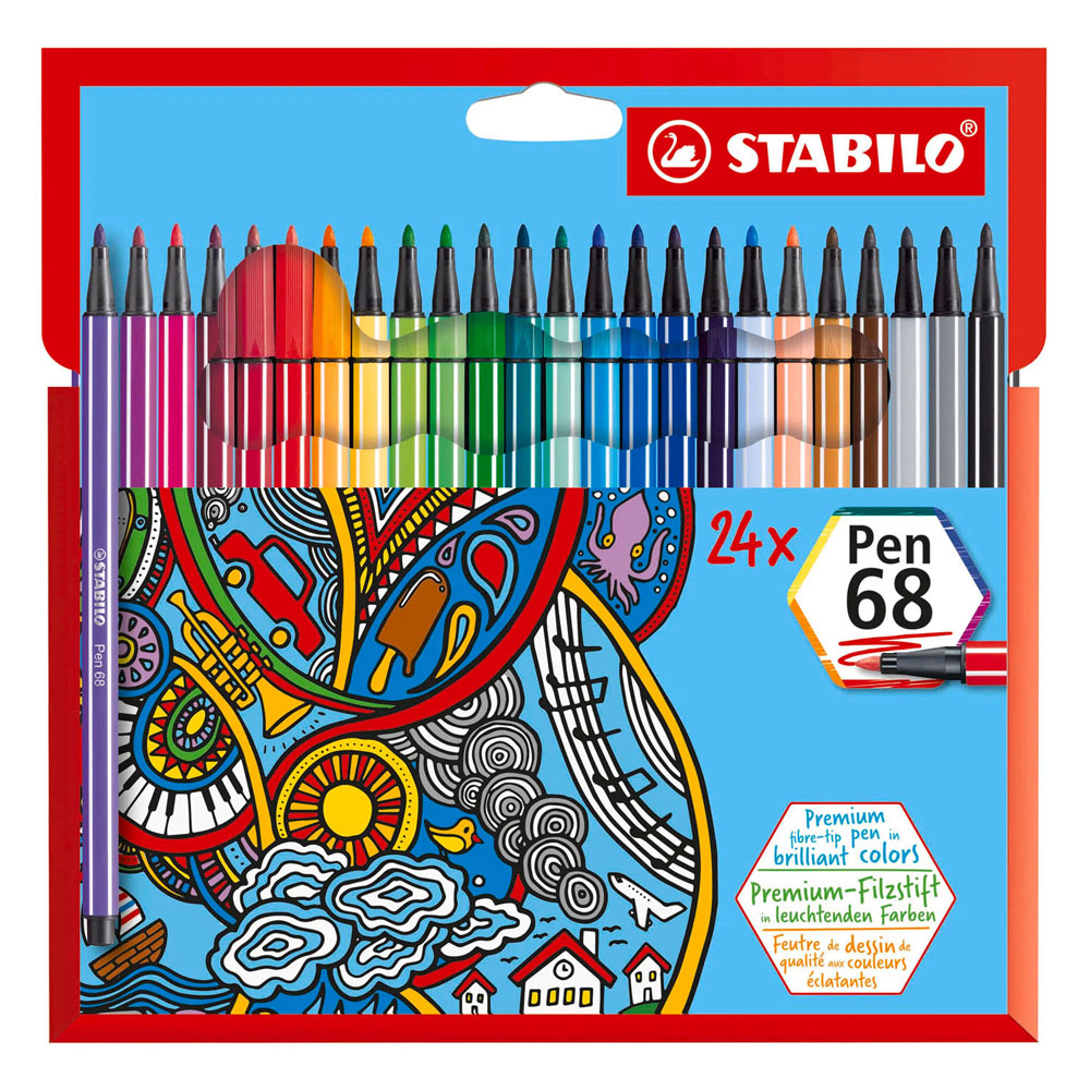 Stabilo pen 68 viltstiften - 24dlg.