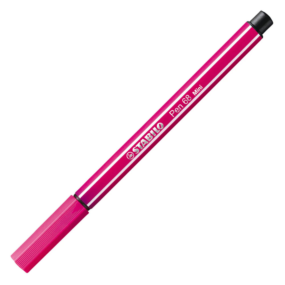 Stabilo pen 68 mini - premium viltstift - animal vibes - etui met 8 kleuren + sticker