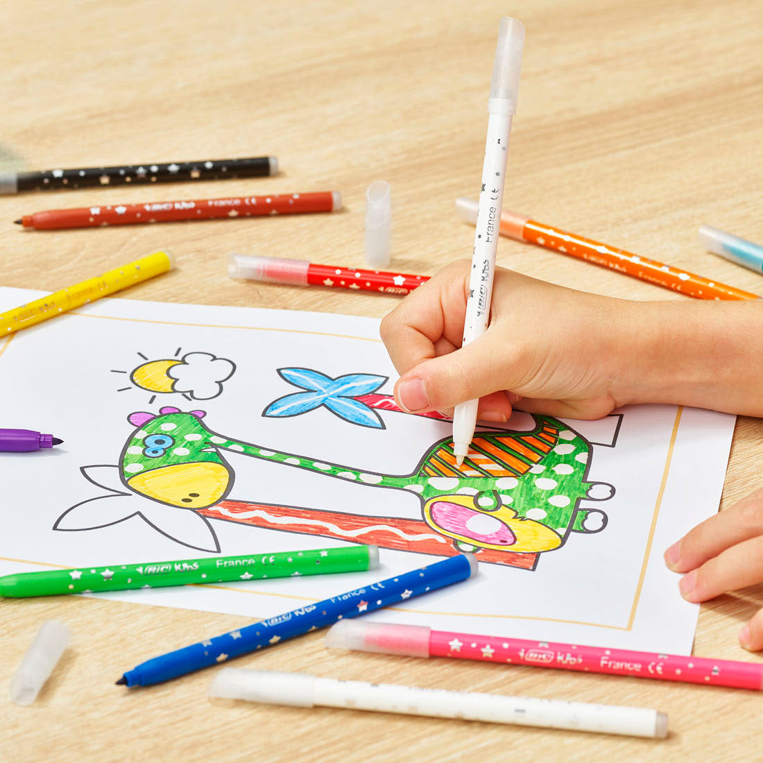 Bic kids magic - viltstiften met uitwisbare inkt - stiften voor kinderen - kleurstiften met medium punt - 12 stuks