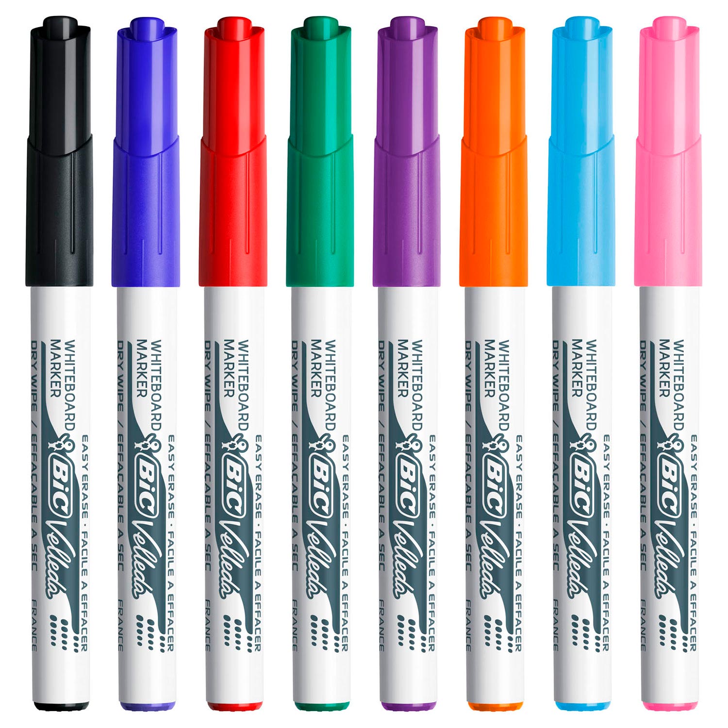 Bic velleda whiteboardmarkers, 8 stuks.