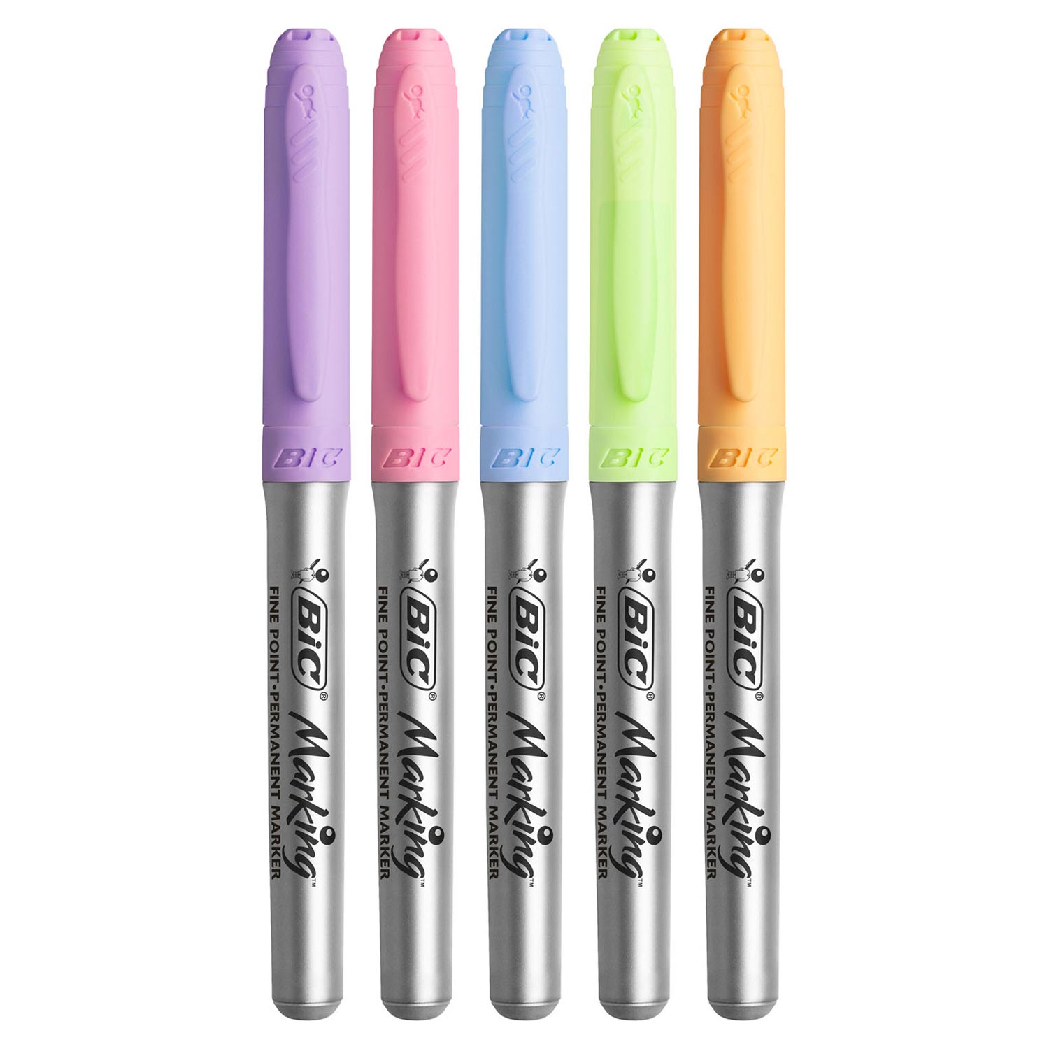 Bic intensiteit viltstiften permanente pastel, 5st.