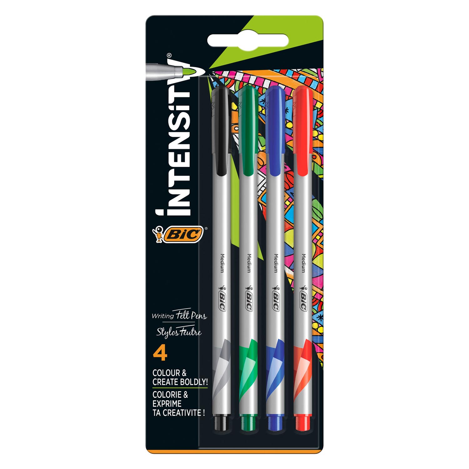 Bic intensiteit fineliners medium, 4st.