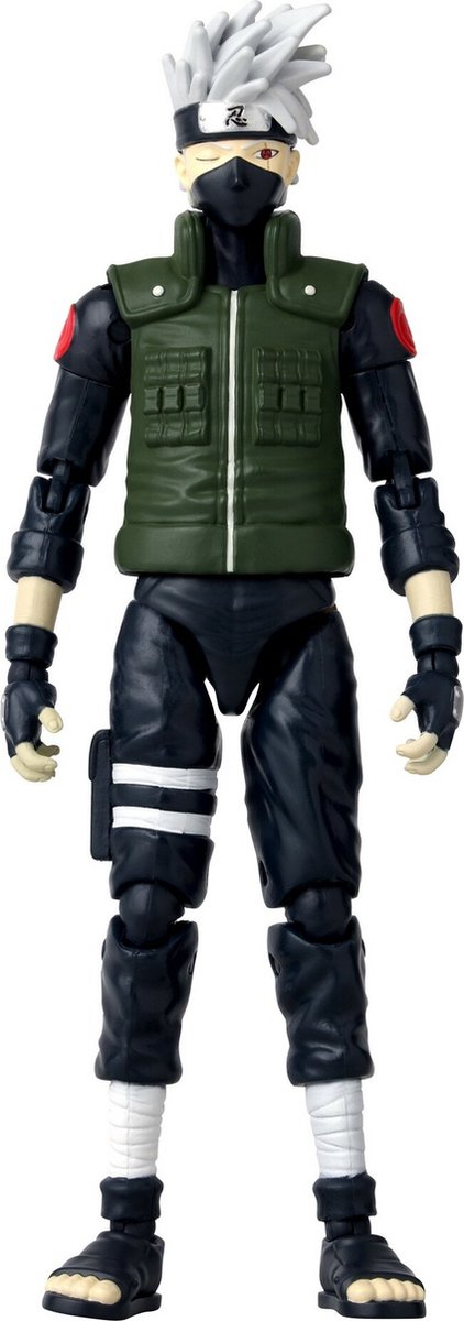 Bandai - anime heroes - naruto shippuden - anime heroes manga figuur 17cm - kakashi hatake (vierde grote ninja oorlog) - officieel gelicenseerd - kakashi actiefiguur - kinderspeelgoed 4+ -36963