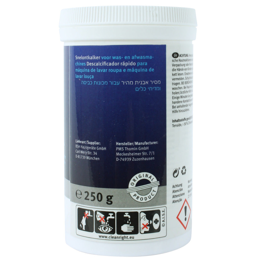 Bosch siemens bs vw wasmachine ontkalker 250g