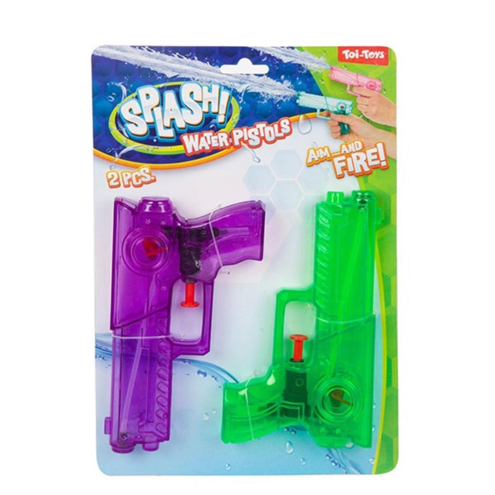 Spatwaterpistool transparant, 2st.