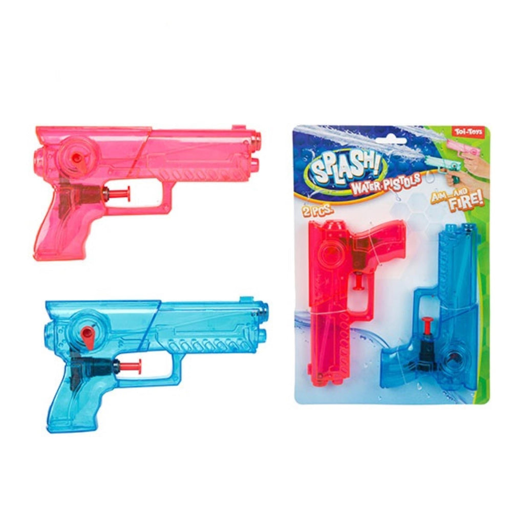Spatwaterpistool transparant, 2st.