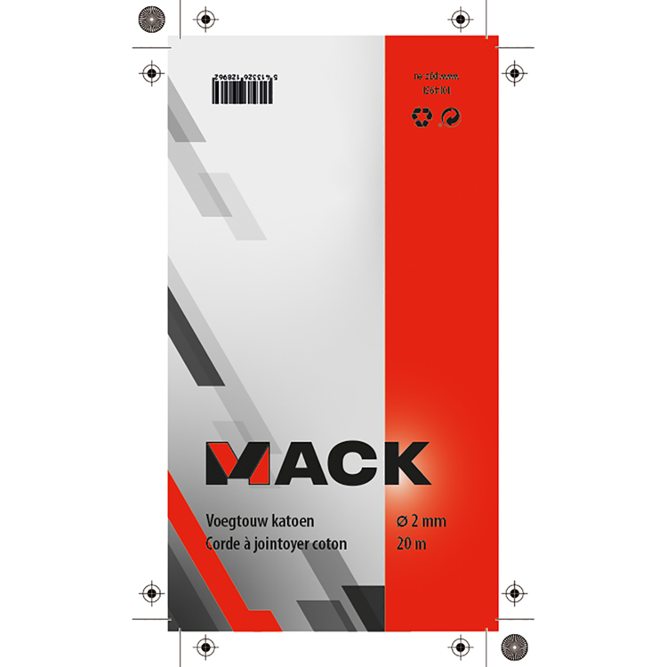Mack 1014951 - voegtouw katoen 2mm-20m | 5 stuks