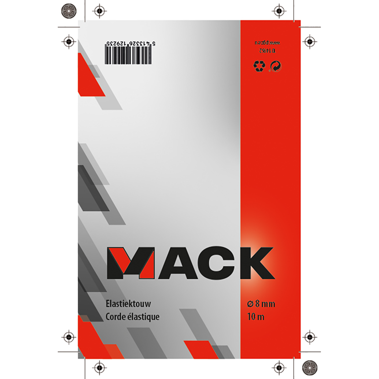 Mack 1014962 - elastiektouw streng 8mm 10m | 5 stuks