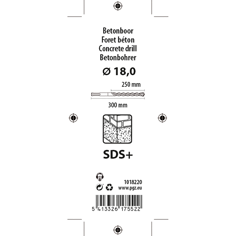 Mack 1018220 - hamerboor sds + 18x300mm | 5 stuks