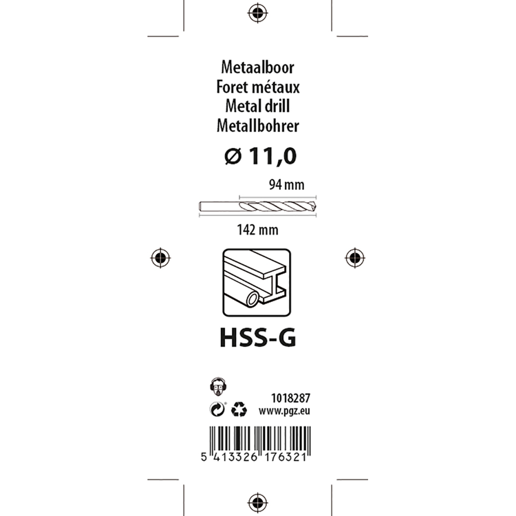 Mack 1018287 - metaalboor hss g din 338 ø 11,0 x 142 mm | 5 stuks