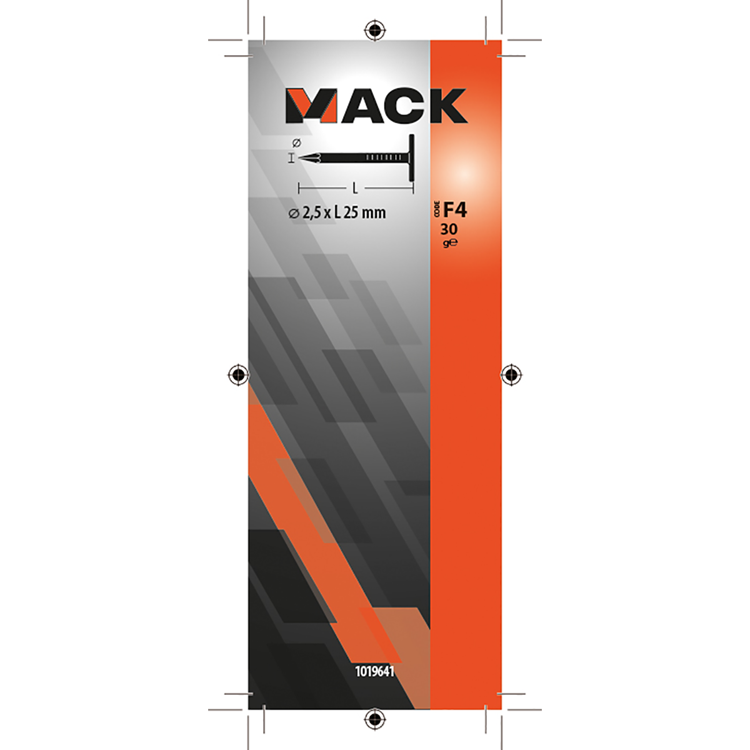 Mack 1019641 - schalienagel koper 30 gr 2,5 x 25mm | 10 stuks