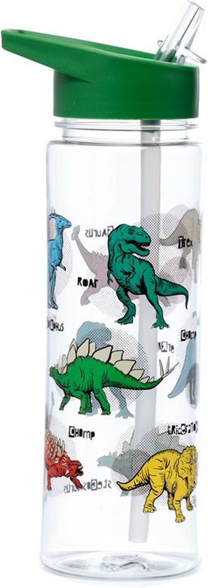 Dinosauria ecozen waterflesjes 550ml flip-rietje